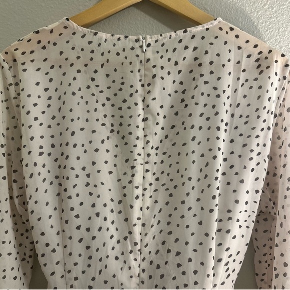 🛍️Charming Charlie Cream and Black Polka Dot Romper - Picture 9 of 9